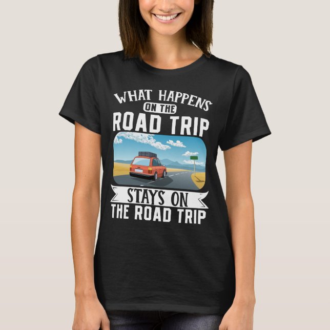 Camiseta Férias De Viajantes Que Acontece Na Viagem (Frente)