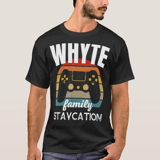 Camiseta Férias de Vídeo de Jogo de Escritura da Família Wh (Frente)