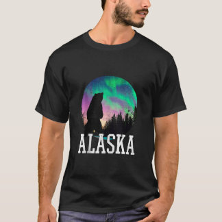 Camiseta Férias de Visualização das Luzes do Norte do Alasc