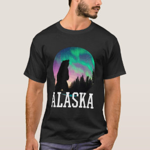 Camiseta Férias de Visualização das Luzes do Norte do Alasc