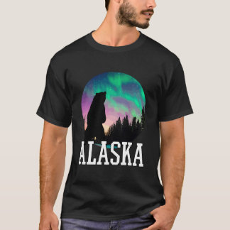 Camiseta Férias de Visualização das Luzes do Norte do Alasc