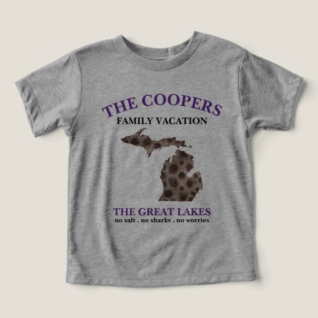 Camiseta Férias do Estado do Excelente do Lago Michigan (Design frontal)