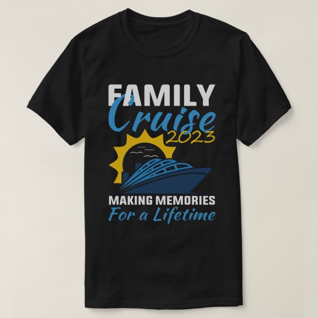 Camiseta Férias do Funny Family Cruise 2023 Memórias do Faz (Frente do Design)