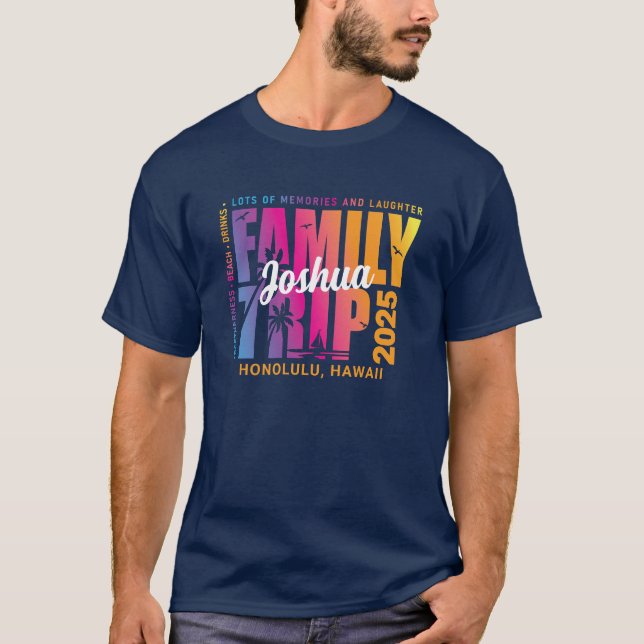 Camiseta Férias do Grupo Correspondente de Viagem da Famíli (Frente)