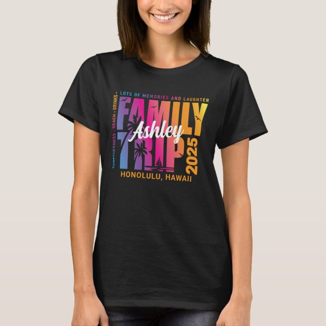 Camiseta Férias do Grupo Correspondente de Viagem da Famíli (Frente)