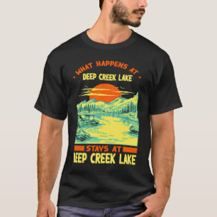 Camiseta Férias Do Lago De Barco De Pesca "Deep Creek L"