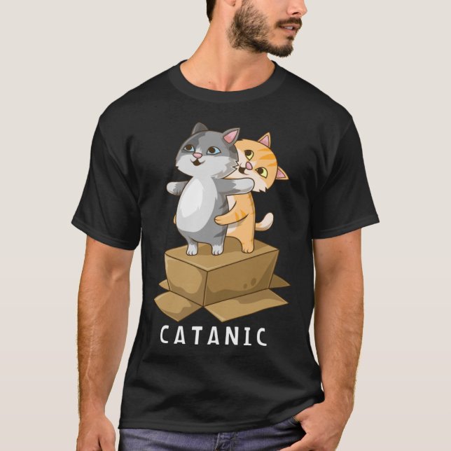 Camiseta Férias do Navio de Cruzeiro de Gato CATANIC (Frente)