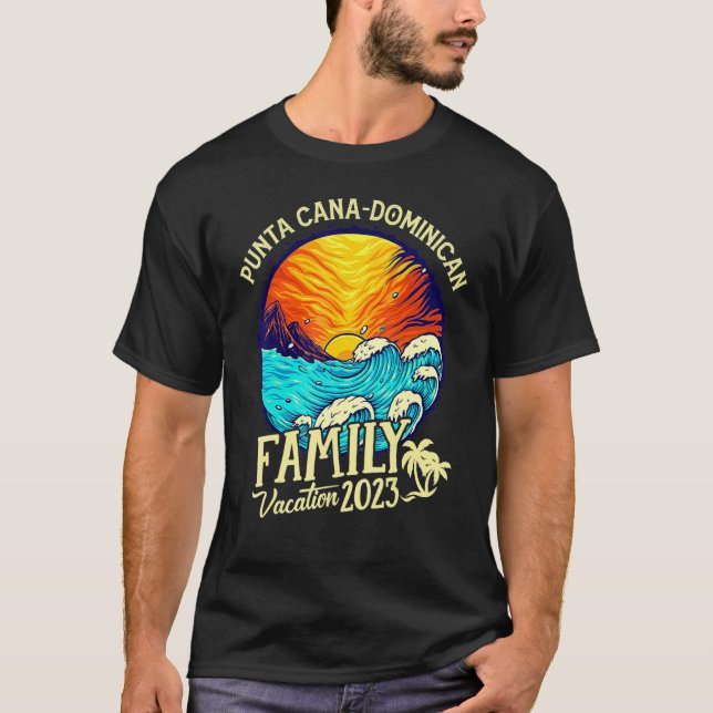 Camiseta Férias Dominicanas Punta Cana 2023 Matching Family (Frente)