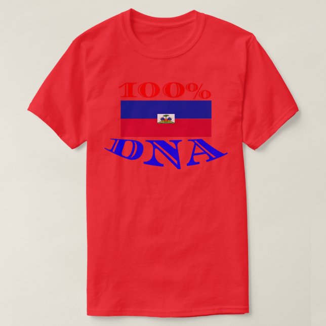 Camiseta Férias e Motivação da Bandeira do Haiti (Frente do Design)