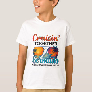 Camiseta Férias em Bermudas 2025 Amigos Cruzeiro Bermudas
