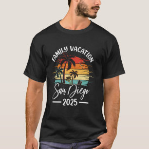 Camiseta Férias em Família 2025 Vintage Califórnia San Dieg