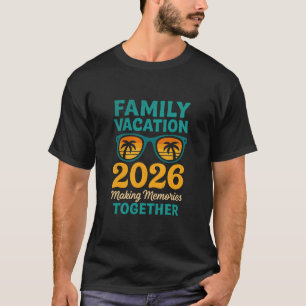 Camiseta Férias em Família 2026 Memórias do Pôr do Sol Trop