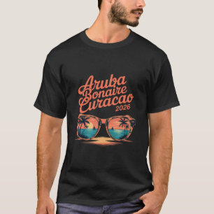 Camiseta Férias em Família com Amigos em Aruba Bonaire Cura