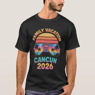 Camiseta Férias em Família em Cancun 2026 México Praia Trop