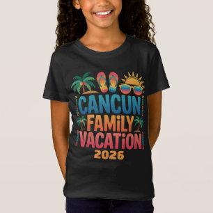 Camiseta Férias em Família em Cancun Viagem à Praia no Méxi