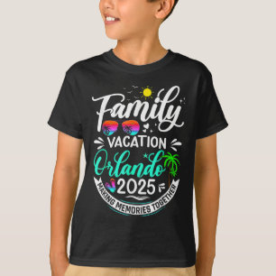 Camiseta Férias em Família em Orlando 2025 Praia Férias de