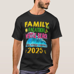 Camiseta Férias em Família Myrtle Beach 2025 Feriado Verão