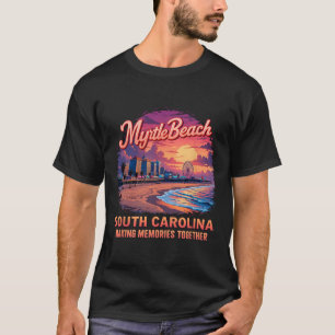 Camiseta Férias em Família Myrtle Beach 2025 Feriado Verão