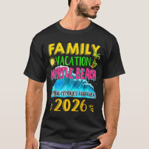 Camiseta Férias em Família Myrtle Beach 2026 Verão Feriado