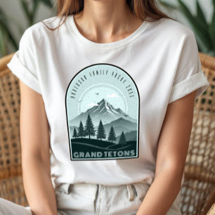 Camiseta Férias em Família na Montanha Retrô Azul ID1136