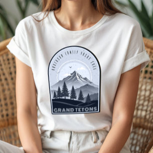 Camiseta Férias em Família na Montanha Retrô Azul ID1136