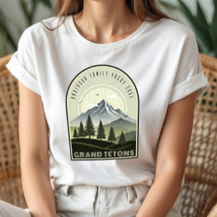 Camiseta Férias em Família na Montanha Retrô Verde ID1136