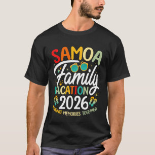 Camiseta Férias em Família na Praia de Samoa 2026 Tropical