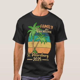 Camiseta Férias em Família na Praia de St. Petersburg Flóri