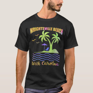 Camiseta Férias em Família na Praia de Wrightsville Carolin