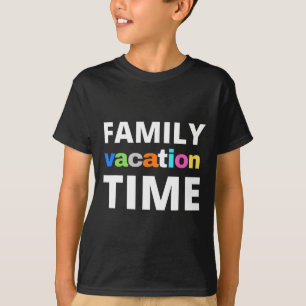 Camiseta Férias em Família Tempo de Férias Viagem Divertida