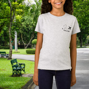 Camiseta Férias em Família Viagem Avião & Localização Perso