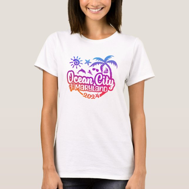 Camiseta Férias em Maryland, 2024 Férias na primavera de Oc (Frente)