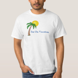 Camiseta Férias Engraçadas Texto de Cotação Praia Árvore Tr