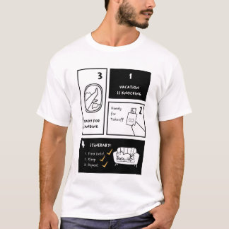 Camiseta Férias estão a falhar | Encontre o hotel. Durma. R