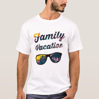 Camiseta Férias Familiares 2021 Férias de Praia de Verão M