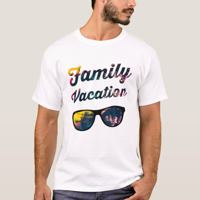 Camiseta Férias Familiares 2021 Férias de Praia de Verão M (Frente)