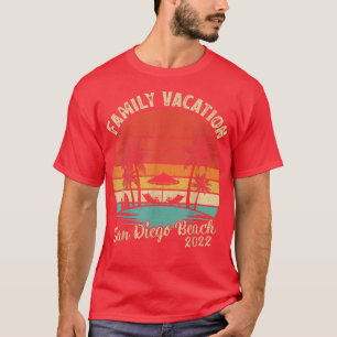 Camiseta Férias Familiares 2022 Vintage California San Dieg