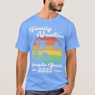 Camiseta Férias Familiares 2022 Vintage Flórida Sarasota Be