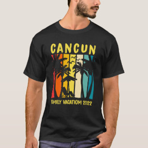 Camiseta Férias Familiares 2022 Vintage Palm Tree México