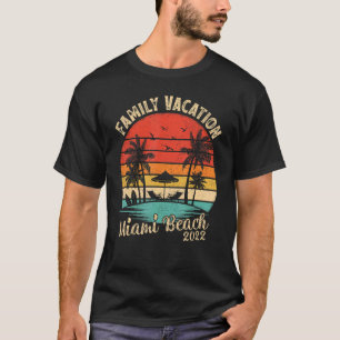 Camiseta Férias Familiares 2022 Vintage Retro Florida Miami