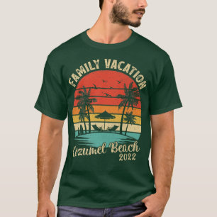 Camiseta Férias Familiares 2022 Vintage Retro Meico Cozumel