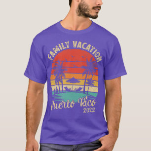 Camiseta Férias Familiares 2022 Vintage Retro Porto Rico Be