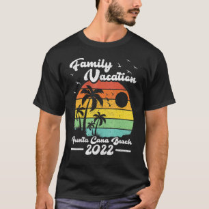 Camiseta Férias Familiares 2022 Vintage Retro Punta Cana Be