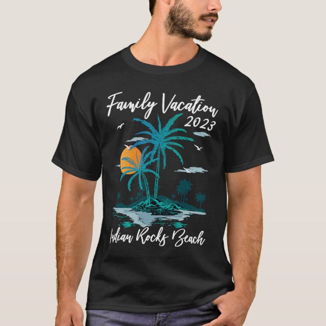 Camiseta Férias Familiares 2023 Sunset Florida Indian Rocks (Frente)