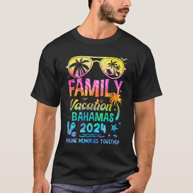Camiseta Férias Familiares 2024 Bahamas Memórias Correspond (Frente)