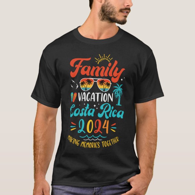Camiseta Férias Familiares 2024 Costa Rica Matching Summer  (Frente)