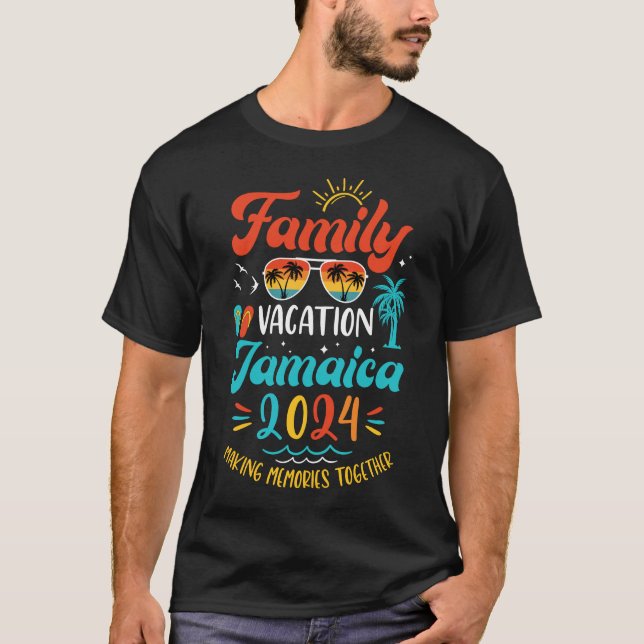 Camiseta Férias Familiares 2024 Jamaica Matching Summer Vac (Frente)