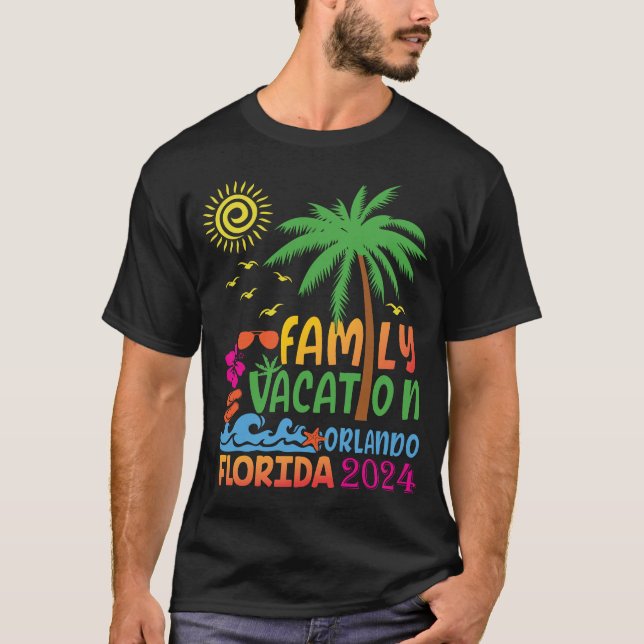 Camiseta Férias Familiares 2024 Trip. Orlando Vacation 2024 (Frente)