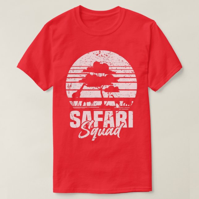 Camiseta Férias Familiares Africanas Vida Selvagem Safari (Frente do Design)