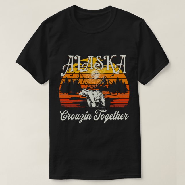 Camiseta Férias Familiares Amigos do Alaska Cruise 2025 (Frente do Design)